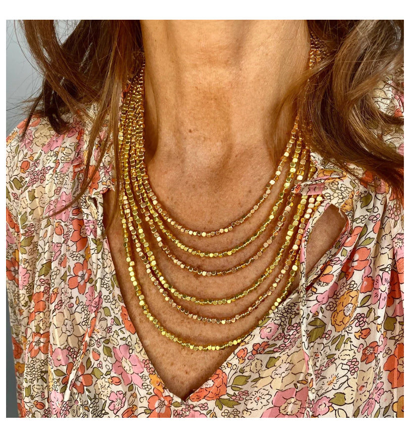Karine Sultan Mixed Metal Beaded Necklace