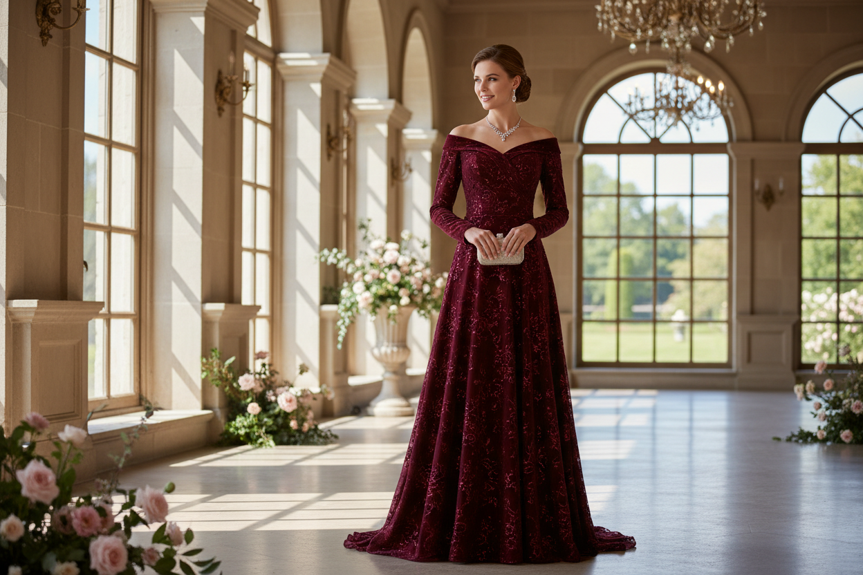 Mother of the Bride - Burgundy Gown