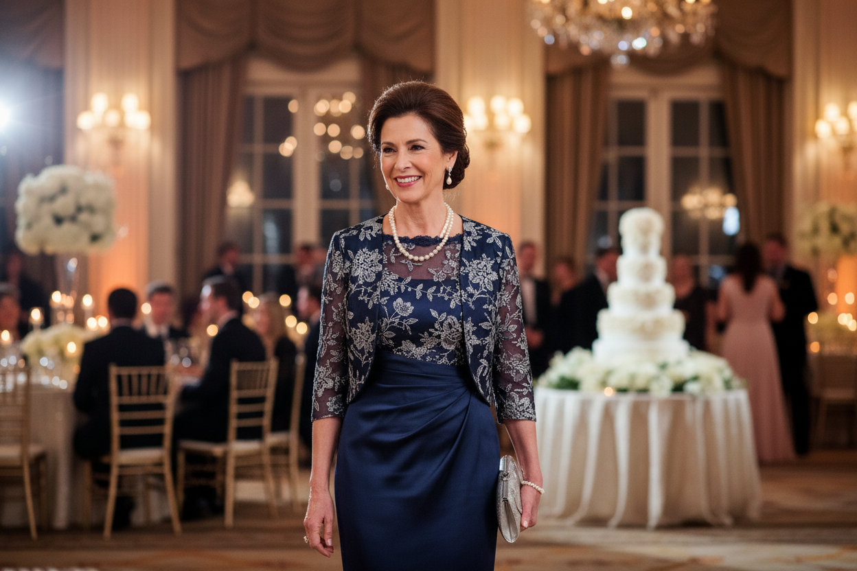 Mother of the Groom - Navy Dress