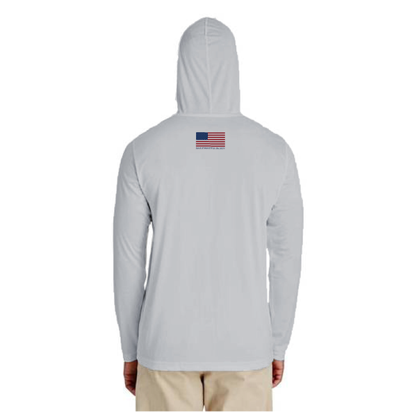 Miami Orange and Green Long Sleeve UPF 50+ Dry-Fit Hoodie