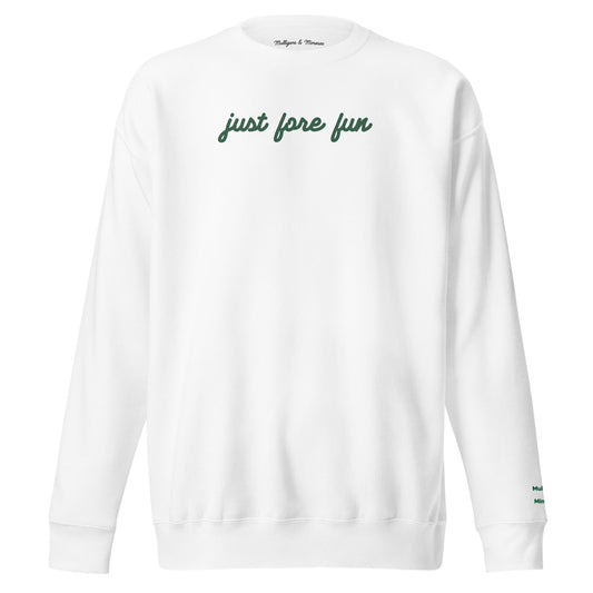 Just Fore Fun – Embroidered Golf Sweatshirt