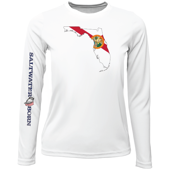 Key West, FL State of Florida Girl's Long Sleeve UPF 50+ Dry-Fit Shirt
