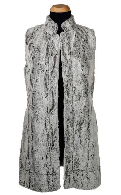 Mandarin Vest Long, Reversible less pockets: X-Large / Khaki/Ivory
