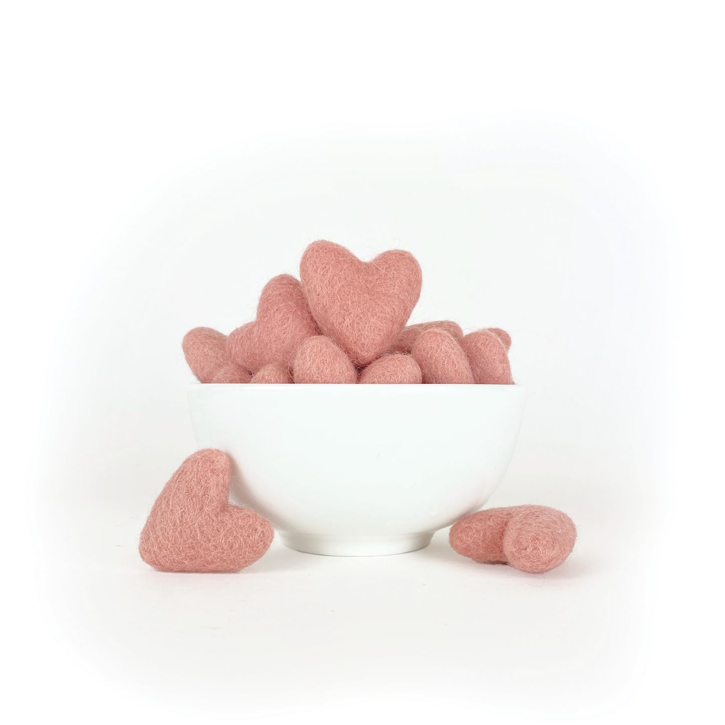 Sheep Farm Felt - Light Pink Hearts- Set of 20