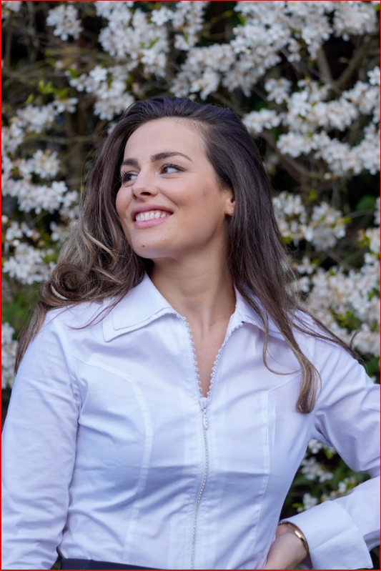 Ella and Cherry of London Zipper Front White Blouse