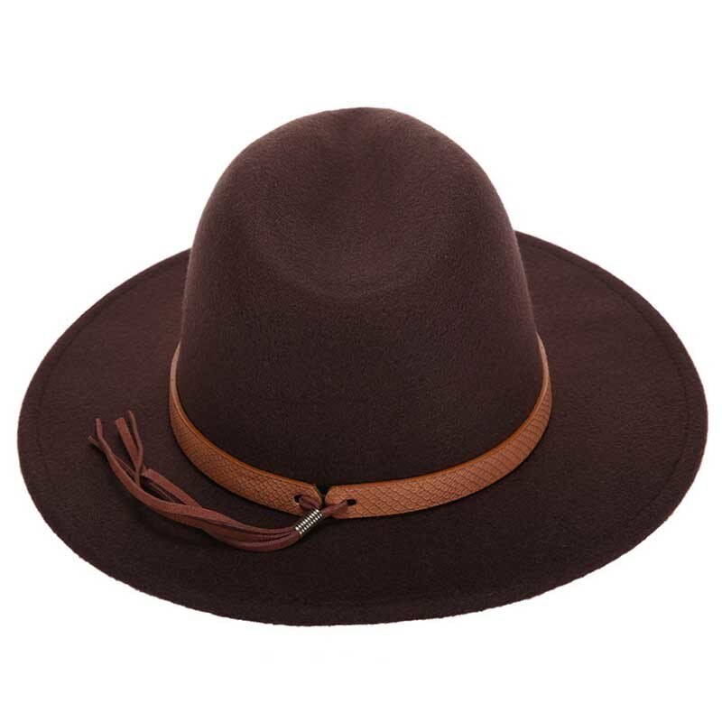 Online Exclusive! Women Wide Brim Wool Felt Jazz Fedora Hats Panama Style Ladies Trilby Gambler Hat Fashion Party Cowboy Sunshade Cap
