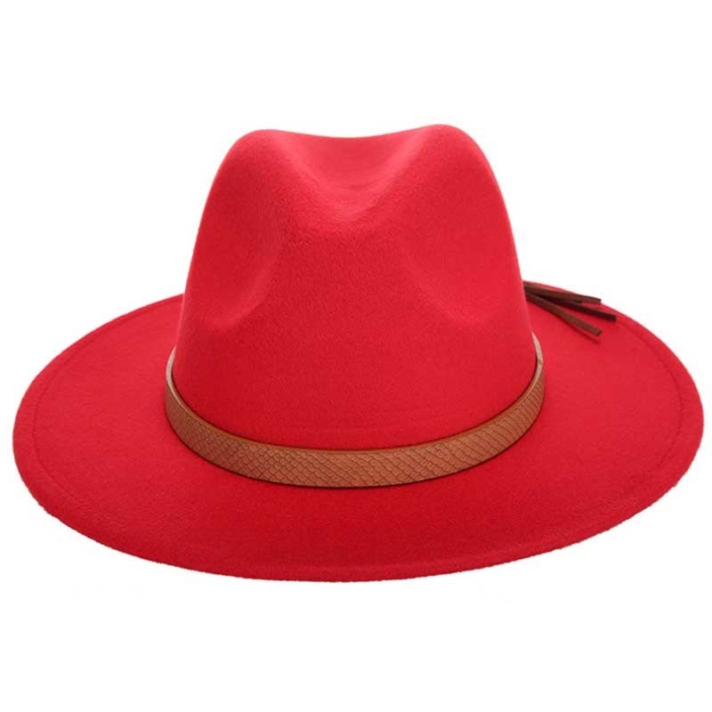 Online Exclusive! Women Wide Brim Wool Felt Jazz Fedora Hats Panama Style Ladies Trilby Gambler Hat Fashion Party Cowboy Sunshade Cap
